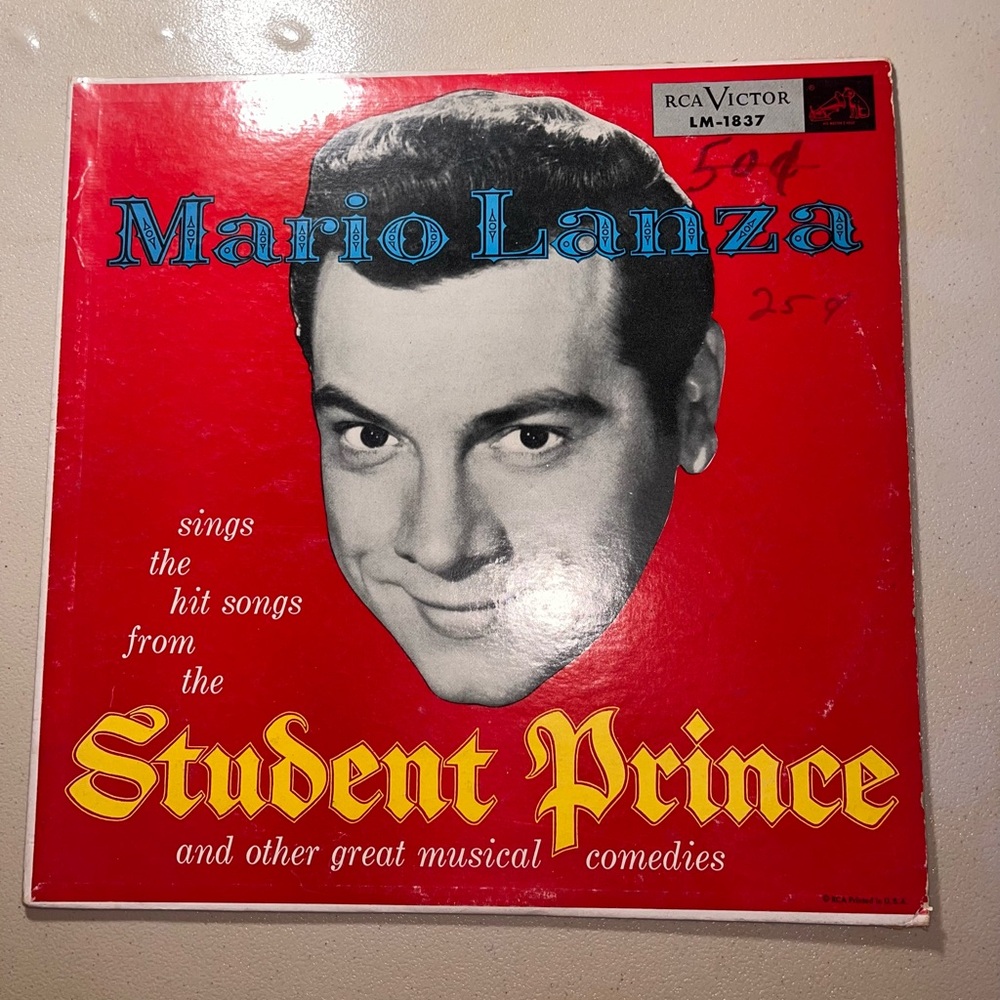 💜 Mario Lanza Student Prince Vinyl Album